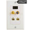 1080p Single Port 1-Port HDMI Wall Plate RCA F Audio Dual Ethernet RJ45 Jack