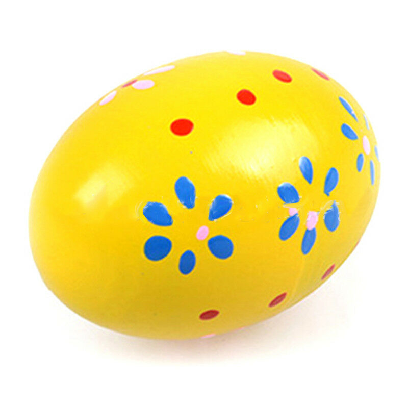 Set of 6 Wooden Percussion Musical Egg Maracas Egg Shakers for Children Z6O6