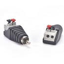 2X Speaker Wire A/V Cable to Audio Male RCA Connector Adapter Jack Press Plug Z
