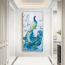 Peacock Diamond Painting Embroidery 5D Full Round Drill DIY Animal Picture A
