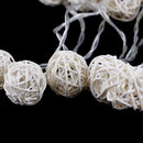 2.5M 20 Rattan Ball Led String Fairy Lights Christmas Tree Ornament Xmas DecorLJ