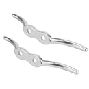 2pcs Bolt-on 4" Rope Cleat Hook StainlessSteel Tie Down for Boat Deck Flagpole