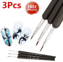 3x Nail Art Pen Dotting Drawing Painting UV Gel Liner Polish Brush Accessories*