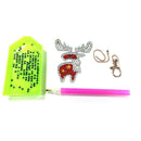 4pcs DIY Full Drill Special Shaped Diamond Painting Christmas Keyring Decor