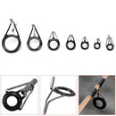 7Pcs Mixed Size Fishing Top Rings Rod Pole Repair Kit Line Guides Eyes Set OZ
