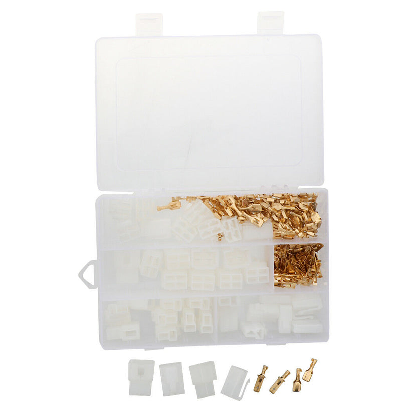 20 Kits 2 4 Pin 6.3mm Crimp Terminal Cable Locking Male Female Connector