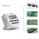 7 Days Programmable Timer Switch Weekly Digital Countdown Relay (200-250V)