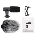 Video 3.5mm Microphone Condensor Directional Mic Stereo Smartphone Mic