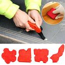 4Pcs/Set Red Caulking Tool Kit Joint Sealant Silicone Grout Remover Scraper W5T2