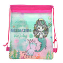 Mermaid Non-woven Bag Backpack Kids Travel School Decor Drawstring Gift Bags ~ï¼ˆ