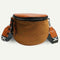 Fashion Crossbody Bag Women PU Leather Shoulder Saddle Bags (Light Brown)