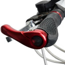 1 Pair Rubber Bicycle Handlebar Grips with Aluminum Bar Ends (Rose Red)
