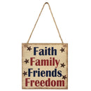 Wooden Independence Day Door Sign Board Retro Hanging Craft Home Decor