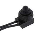 2PCS 12V Waterproof Push Button On-Off Switch With 4" Lead Wire Black ME
