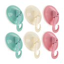 6 Pack Removable Heavy Duty Vacuum Suction Cup Hooks, for Kitchen Wreath Ba
