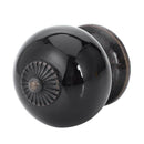 5 x Fashion Round Ceramic Kitchen Cabinet Drawer Door Handles (Black) S3J6