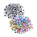 476x Colorful Self-adhesive Wiggle Googly Eyes Scrapbooking Craft Decoration
