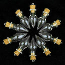 10 pcs Mini Empty Teardrop-shaped Vials Glass Bottles Vial Charm Pendant Te