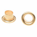200 PCS Metal Round Eyelets/ Rivets Golden 8 mm 0.35" Newly