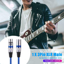 5.9ft DMX Stage DJ Cable  XLR 3Pin Male to Female Connector Wire (Blue) A