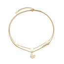 Double Layer Necklace Women Butterfly Pendant Alloy Clavicle Chain Jewelry