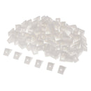 100 Pcs White Plastic L Shape Corner Brace Joint Angle Bracket Shelf Bracket