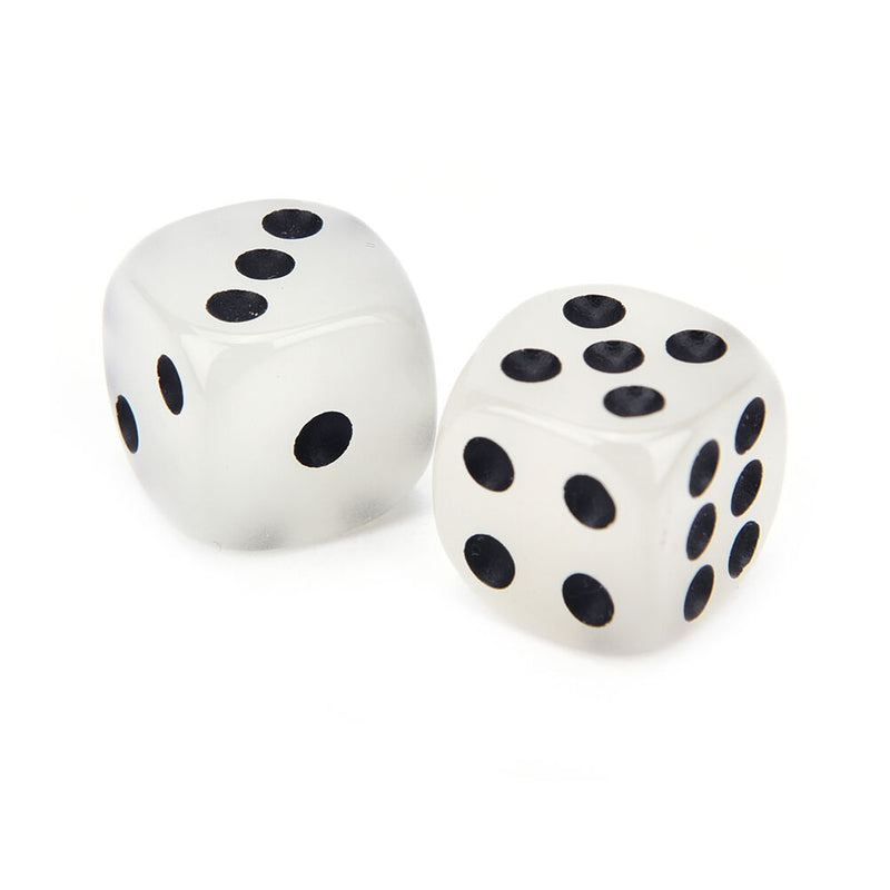 4PCS 14mm Fillet Black Pips Luminous Dice 6 Side For Boardgame Night Bar KTV Gn