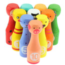 Kids Wooden Toys Indoor Kids Bowling Learn Count By Counting Bowling Pins