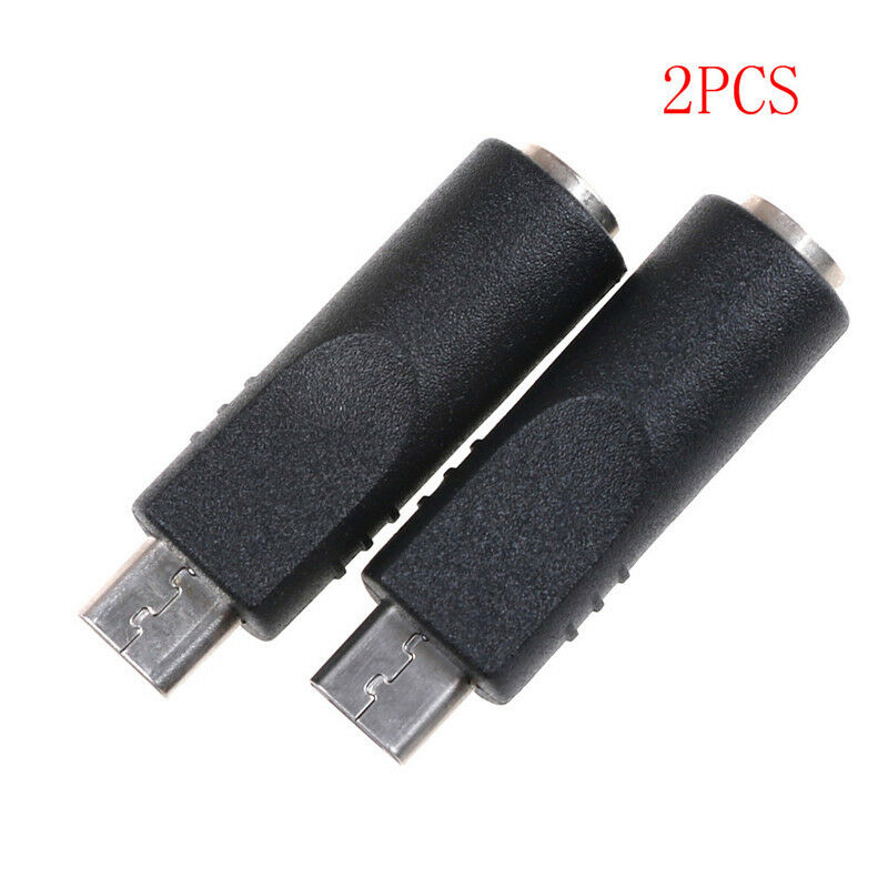 2x 3.5mm*1.1mm Female To Micro USB 5 Pin Male DC  Converter Charger Adapter M&O