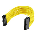 24 Pin Male to Female ATX Power Supply PSU Extension Cable Extender 30cm Yellow