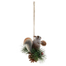 Artificial Squirrel Hanging Pendant For Home Xmas Party Dec Grey/Yellow