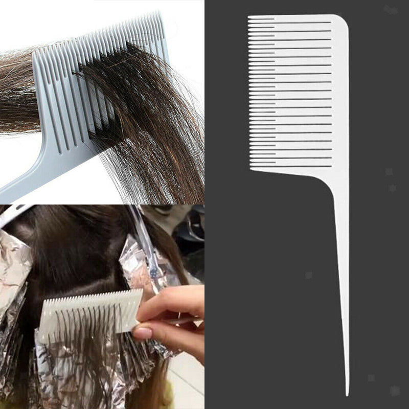 6x ABS One-way Weave Highlighting Foiling Hair Comb Dyeing Combs Brush Black