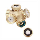 Brass Spray Misting Nozzle Sprinklers Fitting Garden Connector Hose 4Hole T3U0