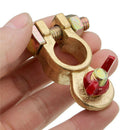 2pcs Easy To Wire Positive Negative Battery Terminal Set Clamp Thickened Brass