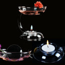 Candle Holder Transparent Glass Two-Story Candle Holder Candlestick Light D