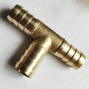 2Pcs Brass T-Shape 3 Way Hose Mounting Adapter Coupling Connector 12Mm Dmr T4B2