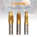 3pcs 6.5mm 8mm 10mm HSS CO Rotary Spot Weld Cutter Sawtooth Point Drill Bit