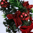 Christmas Tree Mini Bonsai Ornament Table Decor for Home Festival(Red)