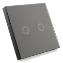 Light Switch with Wall Switch Touch Screen Glass Remote Control 2 Way Black