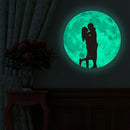30Cm Wall Stickers Pink Couple Colorful Luminous Lunar Moon Earth Wall Stic