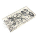 34pcs Assorted Stainless Steel Hose Clamp+Driver Jubilee Clip Style Set Kit