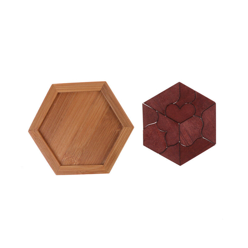 Child Kids Wooden IQ Game Jigsaw Intelligent Tangram Brain Teaser Puzzle Toys ME