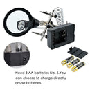 360 Rotation LED Magnifying Glass Soldering Iron Stand Len Magnifier Tool Kit