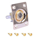 Golden Electric Guitar Rectangular Output Jack Plate for Guitar Bass Parts