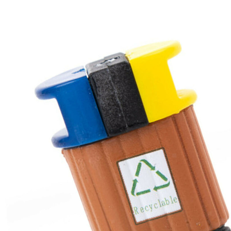 5Pcs 1:87 Scale Plastic HO Gauge Painted Trash Cans Set Railway Scenery