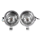 1 Pair Universal Retro Bullet Shape DC 12V Motorcycle Fog Lamps Headlights