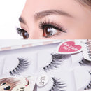 IHW-57 5 pairs Eye lashes Messy Cross Long False eyelashes