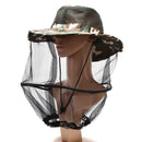 Beekeeping Hat Wide Brim Camouflage Mosquito Net Fishing Cap Bee Flying Inse JR