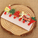 6pcs Christmas Wooden Clip DIY Postcard Clamp Photo Peg Kit Home Decoration A