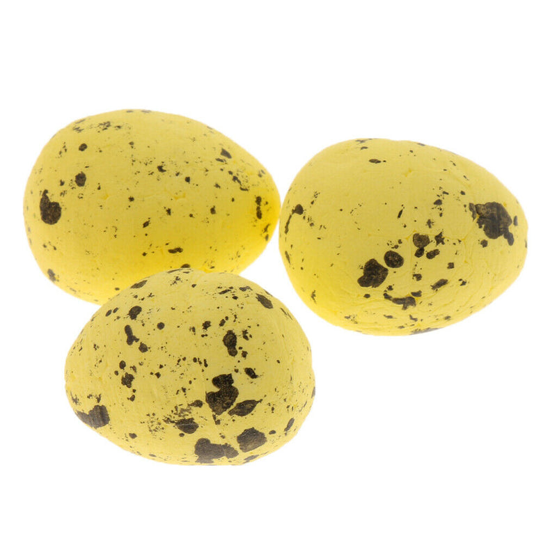 20 Pieces Artificial Speckled Bird Eggs DIY Micro-landscape Home Decoration